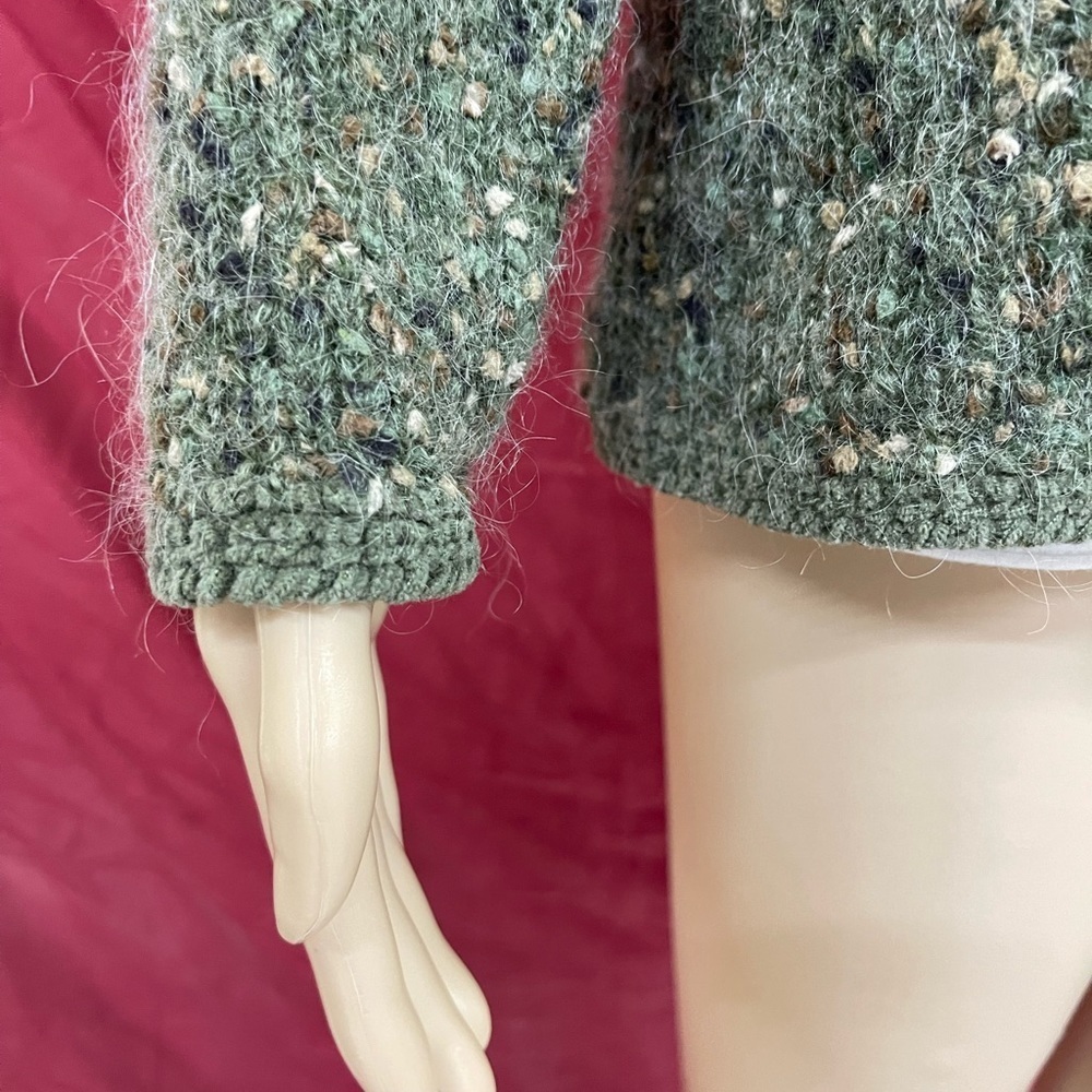 Christopher & Banks Hand Crochet Mohair Wool Blend Cardigan Size Medium - Picture 3 of 5